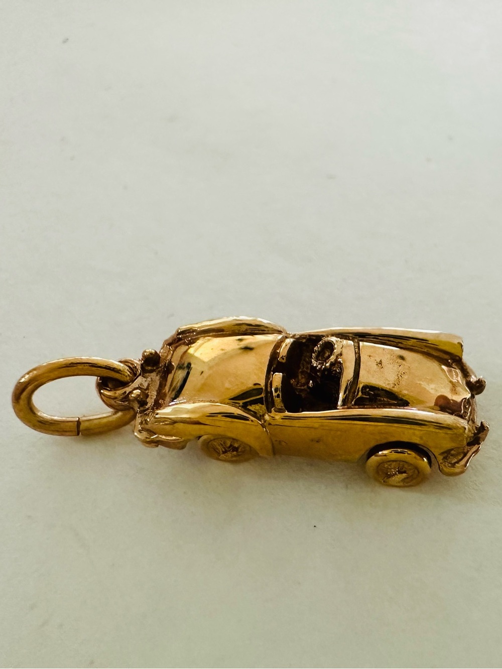 Vintage 14 karat antique car charm